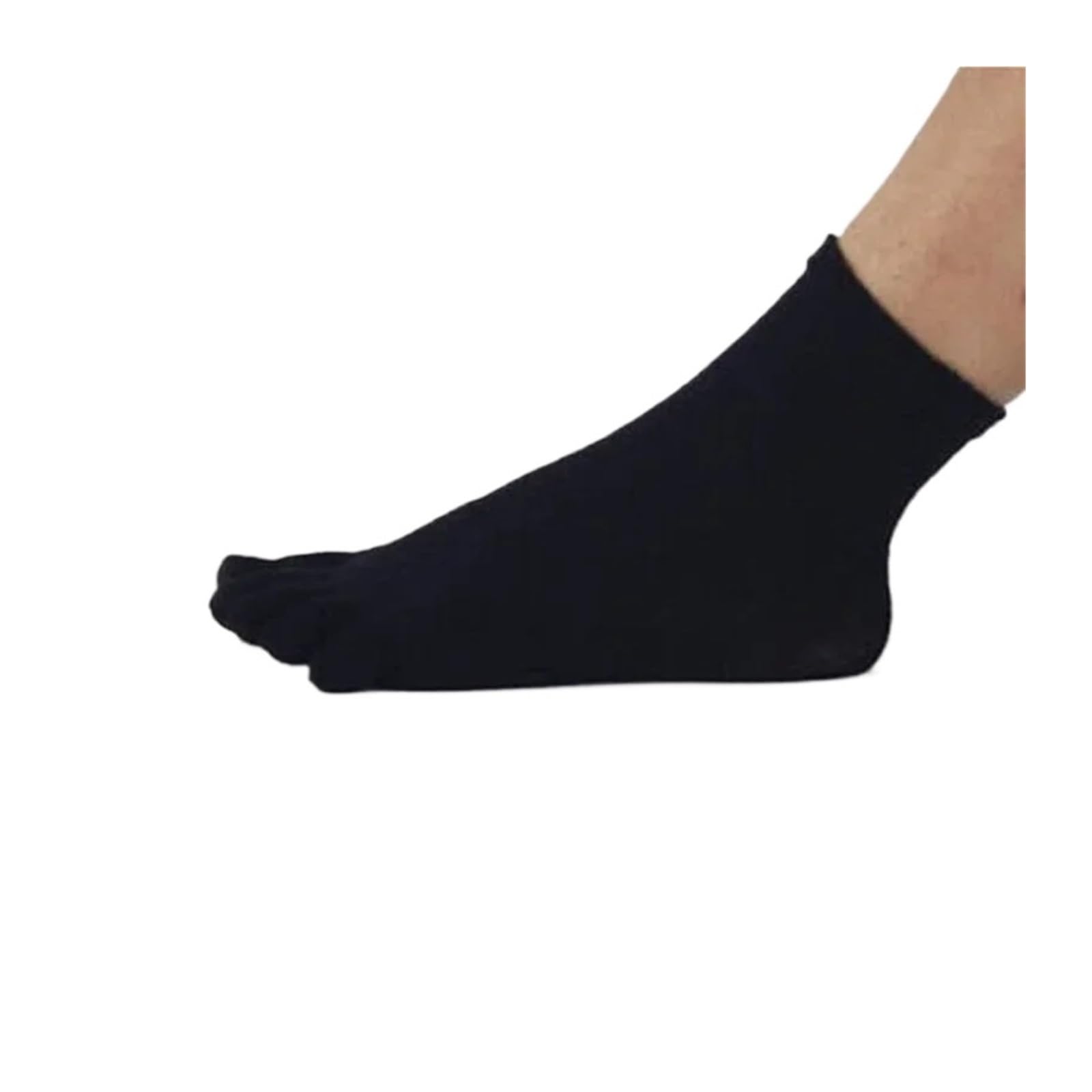ITRHJTGP Finger Socks 5pair Five-Toed Socks Tabi Flip Flop Mens Running Kintoe Hiking for Fitness(Black)
