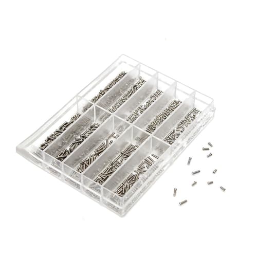 Tiny Schrauben - 500pcs All -Steel Mıĉřo Screwŝ, Wátch Scŗews Ersatzkit | Sortierte Uhrenrückerabdeckung & Case Şcrews Reparatur, Langlebige Tíny -Schraubenzubehör Für Uhren, Brillen Und Kleine Elektr