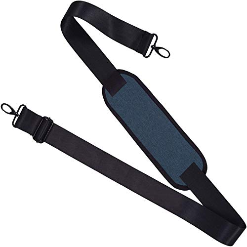 Image of Shoulder Strap, Universal Replacement Laptop Shoulder Strap Luggage Duffle Bag Strap Adjustable Belt with Metal Hooks for Duffel Briefcase Computer Bags Laptop Case Messenger Bag / Luggage Bag, Blue