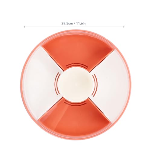 Snack-Tablett, Gemüse-Tablett mit Deckel, Großes Fassungsvermögen, Kunststoff-Drainage, Geteiltes Snack-Tablett, mit 5 Einzelnen Schalen für Nüsse, Trockenfrüchte, Snacks,