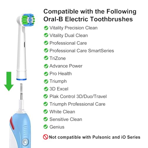 Image of 8 Count Electric Toothbrush Heads for Oral B Braun Sensitive Gum Care.Extra Soft Bristle,especially good for Sensitive Gums and Teeth.Premium Quality - 100% Satisfaction Guarantee.