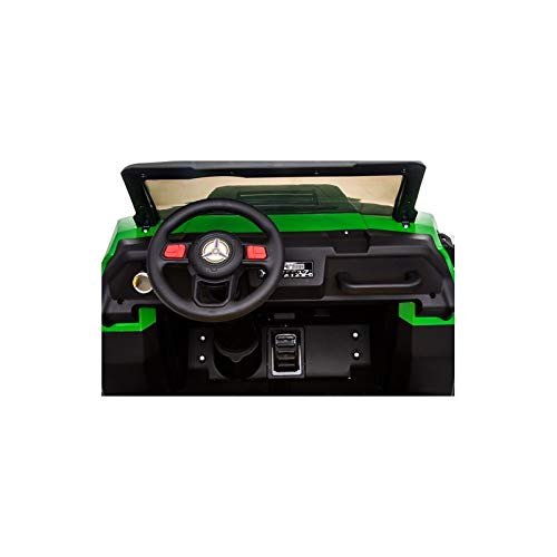 ATAA Volcano XL 4x4 - batería 12v Coche eléctrico para 2 niños, con remorque, Luces, Ruedas EVA, Asiento de Piel, música y con Mando para Padres