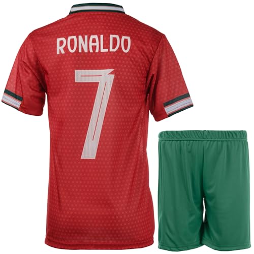 metekoc Portugal Ronaldo 2024 Rot #7 Football Fußball Kinder...