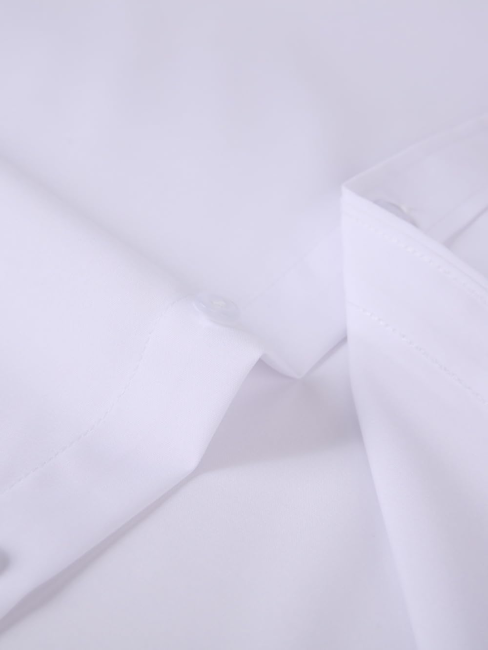 Men's Dress Shirts Long Sleeve Button Down Shirt Business Formal Stretch Shirt Regular Fit with Pockets - Image 5