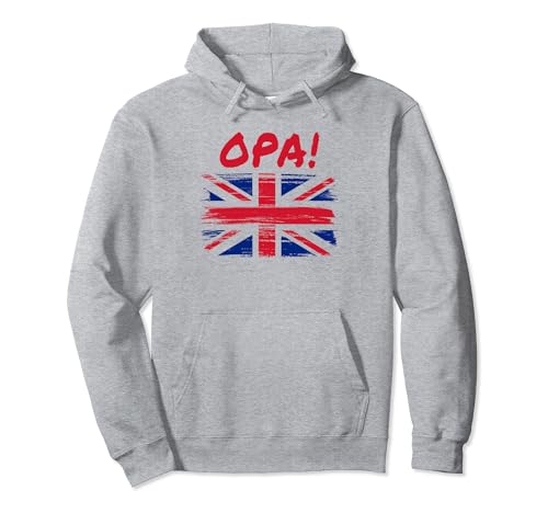 OPA! Funny Traditional Greek British UK Flag Quote Sudadera con Capucha