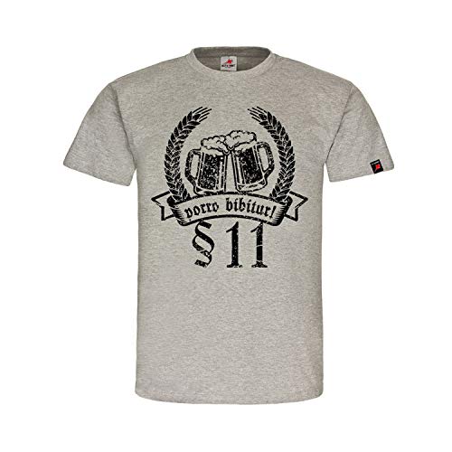 T-shirt pour enfant avec inscription allemande Paragraph 11 Porro Bibitur Bier gris