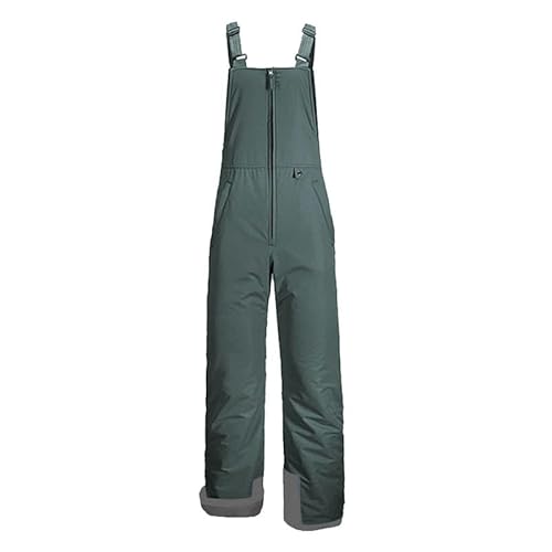 POIUIYQA Pantalones de Esquí Impermeables Hombre Mujer con Tirantes Térmicos Invierno Pantalón de Nieve Resistente al Viento para Outdoor