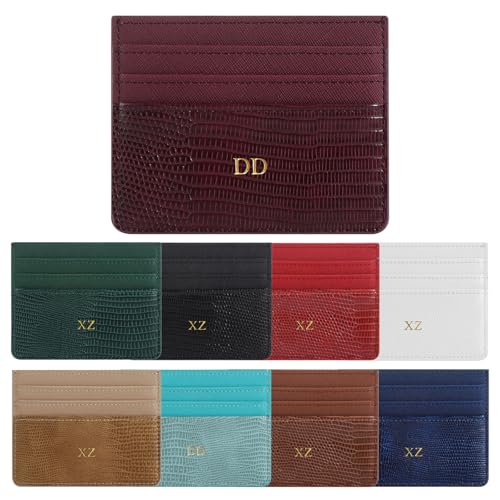 Personalisa Gold Silver Initial Card Holder