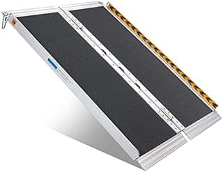 Wheelchair Ramps 92cm, gardhom Extra Wide 79cm Folding Portable Antiskid Aluminum Ramp for Door Threshold Steps Stairs, 362kg Loading Capacity Foldable Wheelchair Ramp for Handicapped Walkers Elder