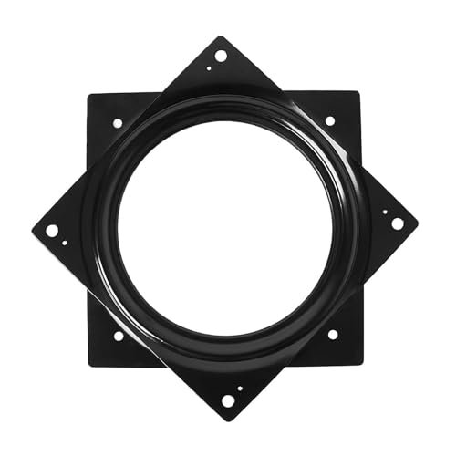 6" Lazy Susan Turntable 500-lb Steel Ball Bearing Rotating Tray Strong Sturdy Table Cabinet Low Profile for 360˚ Chair and Door, Kitchen, Craft Project, Makeup Holder, Monitor(Black)
