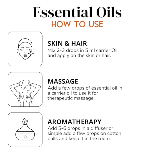 FLORANILE Essential Oil Combo Pack | Lavender+Rosemary+Tea Tree+Rose+Jasmine | Essential oil For Home Fragrance | Hair Growth | Care for Face | Essential Oil for Aromatherapy |... - Image 4