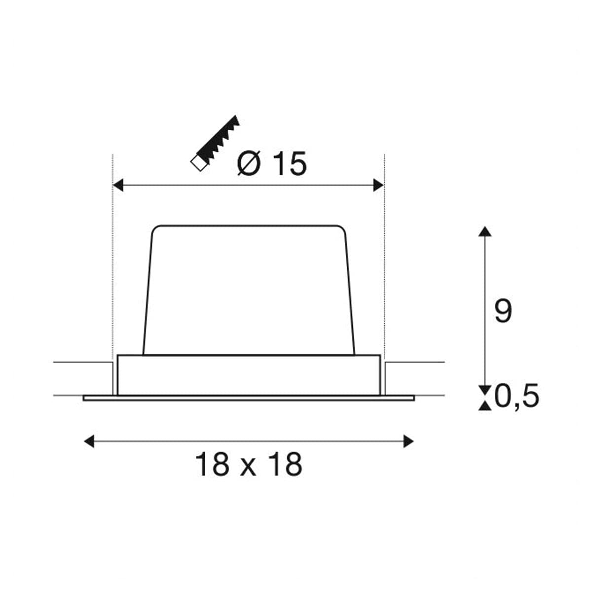 SLV Faretto Da Incasso LED NEW TRIA 1 – 8W 700lm 3000K – Alluminio 38° – Ingegneria Tedesca, Garanzia 5 Anni
