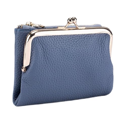 Cartera para mujer, cartera de piel, tarjetero, multifuncional, con bolsillo con cremallera y ranuras para tarjetas, para mujeres y hombres, azul, consultar la descripción, ver descripción