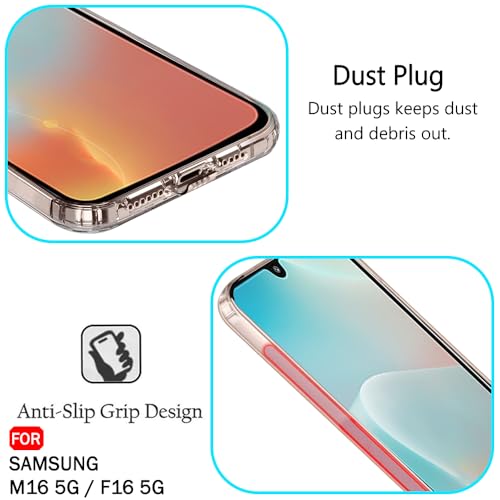 Image of TheGiftKart Back Cover Soft Case for Samsung Galaxy M16 5G / F16 5G | Best Camera Protection | Inbuilt Dust Plugs & Anti-Slip Grip | Ultra Clear Slim Case for Samsung M16 / F16 (Silicone, Transparent)