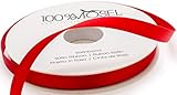 Stilvolles Design: Das doppelseitig matt glänzende Satinband verleiht Dekorationen, Weihnachtsgeschenken und DIY-Kalendern eine festliche Stimmung – der rot schimmernde Stoff des Seidenbands sorgt stets für das gewisse Etwas.