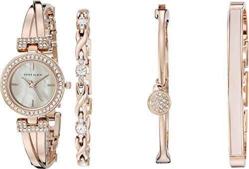 Montre femme Anne Klein AK/2238 de luxe ornée de véritables cristaux fins