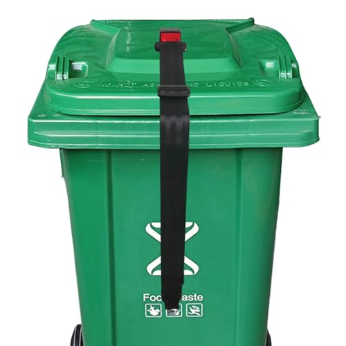 Image of Trash Can Locks for Animals,Buckle Type Trash Can Lid Lock,Raccoon Proof Garbage Cans Lock for Outdoor,Universal Trash Bin Cord Strap