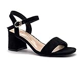  Angkorly - Zapatillas Moda Sandalias Tacón escarpín Elegante Glamour Elegante Mujer Tanga básica Tacón Ancho Alto 6.5 CM - Negro FC-53 T 38