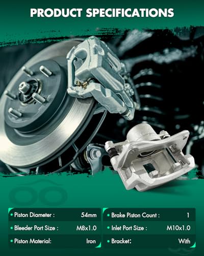 Image of SCITOO 19-B2048 Front Left Disc Brake Caliper w /Bracket Fit For Chevrolet For Prizm 1998-2002,For Toyota For Corolla 1998-2002, Single Piston