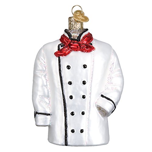 Old World Christmas Chef's Coat Glass Blown Ornament for Christmas Tree 4x4