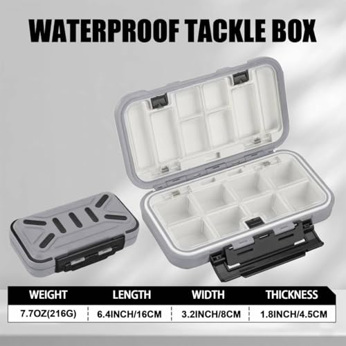 Aventik Caja Impermeable para Pesca con Mosca 2-Pack, Estuche Ajustable miniatura 2