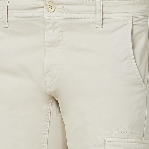 Image of Spykar Men Olive Green Cotton Slim Fit Ankle Length Mid Rise Trousers