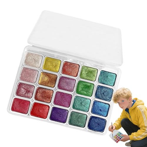 Poupangke Kit de pintura - Juego de acuarelas con 20 colores - Para proyectos artísticos, dibujo, ilustración y educación