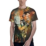 JohnJMax Chester Bennington T Shirt Mens Summer Tee Casual Round Neckline Short Sleeve 3D Print T-Shirts Black