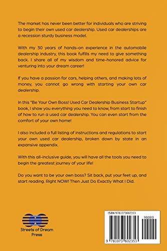 Be Your Own Boss! Used Car Dealership Business Startup: A Detail Step By Step Guide to Starting a Successful Preowned Car Lot Business for All 50 States - Image 2