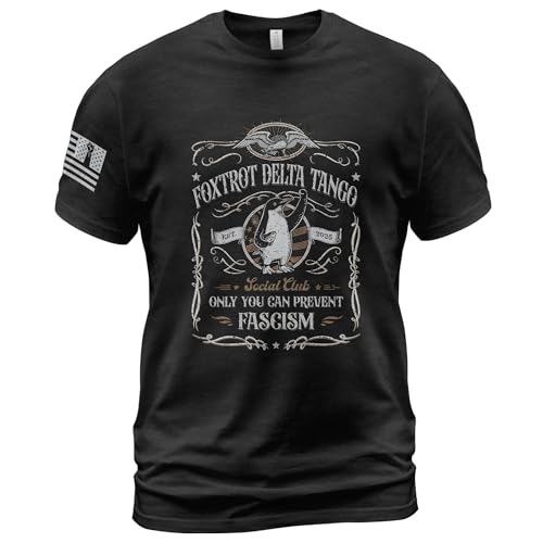 Foxtrot Delta Tango Shirt Fdt Tshirt Men Foxtrot Delta Tango Shirt for Women Fdt Shirts Political Shirts 4 (Black-M)