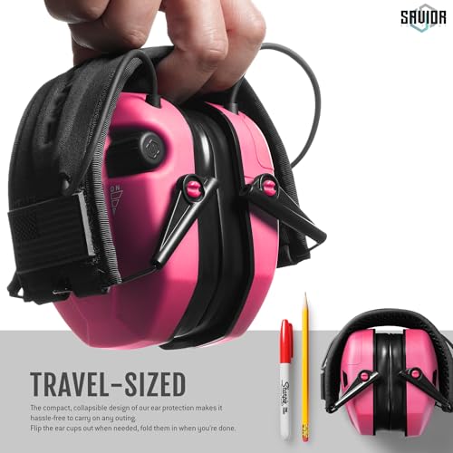 Image of Savior Equipment Apollo Electronic Earmuffs For Shooting w /Gel Ear Pads, 24dB NRR, Noise Cancelling Ear Protection Headset