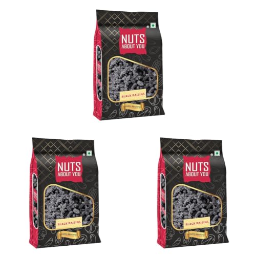 Image of Nuts About You BLACK RAISIN, 250 g | 100% Natural | Premium | Kali Drakh (Pack of 3)