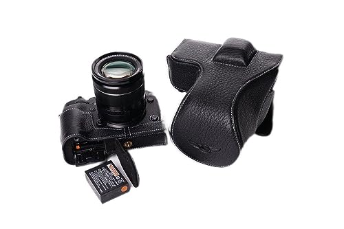 Sac appareil photo en cuir véritable pour Fujifilm X-T2 housse élégante noire
