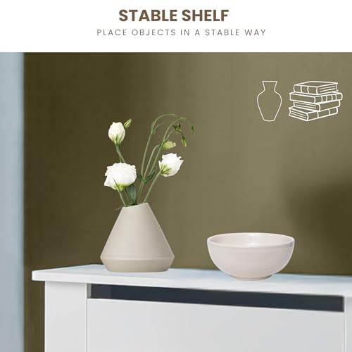 Miniatura 5 de Magic Select Cubreradiador. Cubierta Radiador. Protector Refractario Blanco De Mdf Con Estante Y Listones. Mueble Con Diseño Moderno De Rejilla Elegante Para Salón, Domitorio, Oficina 109x82x19cm