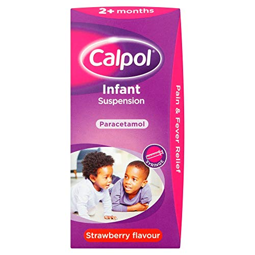 Calpol Infant Suspension, Paracetamol Medication, Pain & Fever Relief for 2+ Months, Strawberry Flavour, 100ml