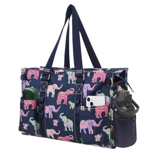 NGIL Utility Water Resistant Zippered Lined Tote Bag,Multi Pocket Organizer, Work Tote Bags for Women, Nurse Tote,Nurse Gift