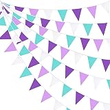 ❥ Suministros esenciales para fiestas: estas banderas triangulares son ideales para cualquier tipo de celebración, fiesta, festival, eventos u otra ocasión. Como bodas, baby shower, reuniones familiares, actividades al aire libre, picnics, barbacoas, carnavales, circo, fiesta de té, fiesta de sirena, fiesta de unicornio, despedida de soltera, despedida de soltera, fiesta de cumpleaños, Navidad, bodas, bautizos, fiesta de aniversario, fiesta de vacaciones, graduación, día de San Valentín, día de la madre, día del padre, Año Nuevo, etc.