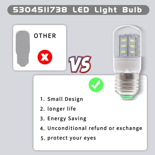 Bowasin 5304511738 Led Refrigerator Light Bulb For Refrigerator Kei D34L Compatible With Kenmore Frigidaire Refrigerator Bulb Ps12364857, Ap6278388.Wattage:3.5W (85V-265V White Light) #TOP3