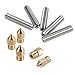 PChero 5pcs 30MM Length Extruder 1.75mm Tube and 5pcs 0.4mm Brass Extruder Nozzle Print Heads for Anet A8 and MK8 Makerbot Reprap 3D Printers