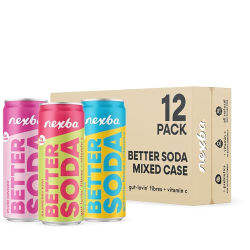 Nexba Better Soda Drink Variety Pack 330 ml (Pack of 12)