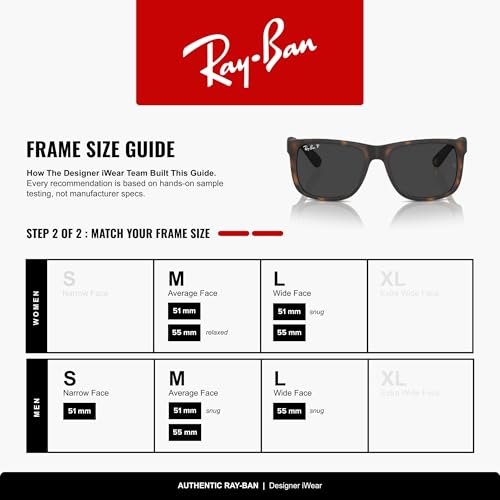 Image of Ray-Ban RB4165 Justin Classic Square Sunglasses for Men for Women