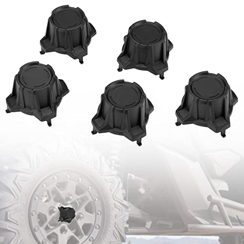 Maverick X3 Wheel Center Hub Caps, A & UTV PRO Tire Wheel Hub Dust Rim Cap Covers Compatible with Can-Am Maverick X3 Turbo R 2017-2020 Accessories,Replace OEM # 705401841, Black, 5PCS