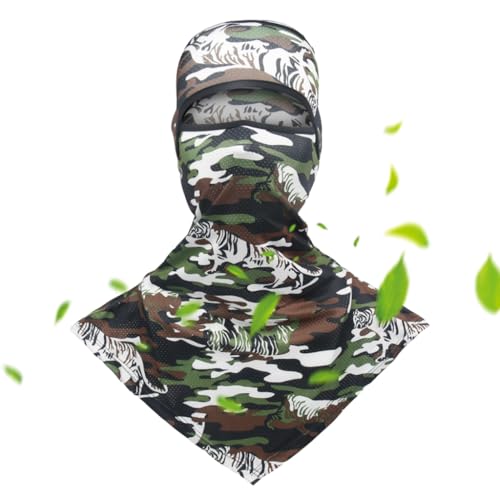 Image of Proberos 1 Piece Summer Balaclava Face Mask for Bikers, UV Protection Face Mask, Long Neck Cover, Breathable Lightweight Full Face Mask for Outdoor Sports, Cycling, Running, Fishing
