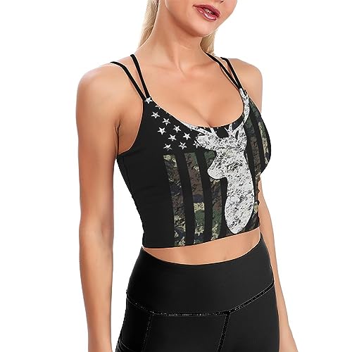 Cross Back Sport Bras Strappy Criss Cross Cropped Bras for Yoga Workout Fitness