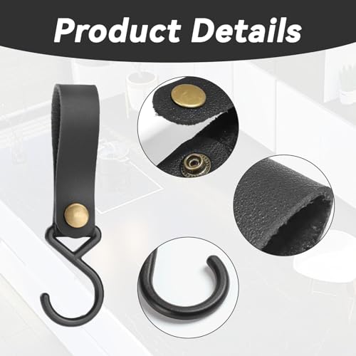 8 Stück Metall S Förmige Haken Zum Aufhängen,S Haken Schwarz,Kunststoffhaken,Haken zum AufhäNgen,Kleiderhaken für Stange,Kleiderhaken Stange,für Mantel,Handtuch,KüChe, Badezimmer,Camping(Schwarz)