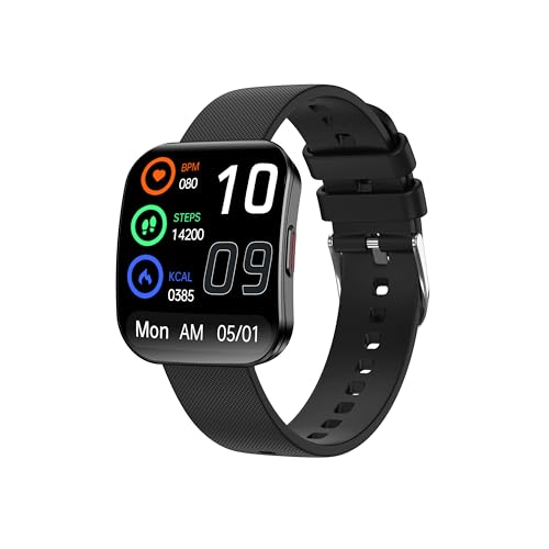 Reloj inteligente para hombres y mujeres, llamadas Bluetooth, dial IA, preguntas y respuestas de IA, pantalla curva AMOLED HD de 1.85 pulgadas, reloj de fitness con monitor de presión arterial y