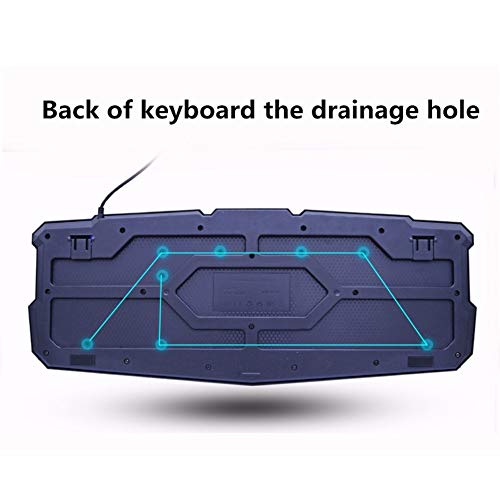 Teclado para juegos con luz LED y cable USB para PC 6