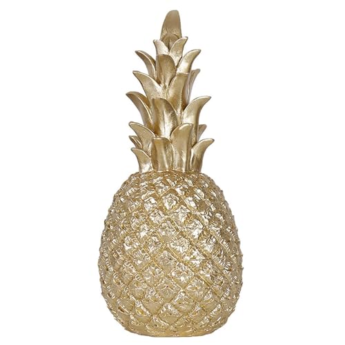 PIGPIGFLY Statue Ananas, Statues Décoratives, Décoration de la Maison, Statue Grecque Antique,Décorations de Bureau, Sculpture en Polyrésine（20cm/Doré）