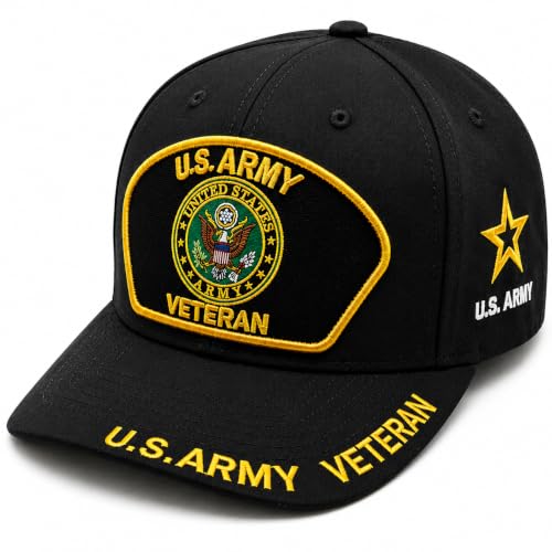Image of US Army Veteran Hat for Men - Officially Licensed Military Baseball Cap, Gift for Veterans