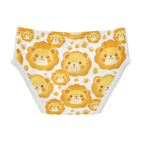 visesunny Boys Cotton Underwear Lion Head Footprint Printed Toddler Soft Training Briefs Size 2T-8Y for Kids2